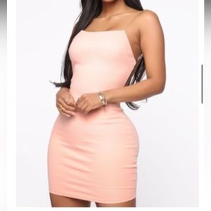 Pinky-Peach mini dress
